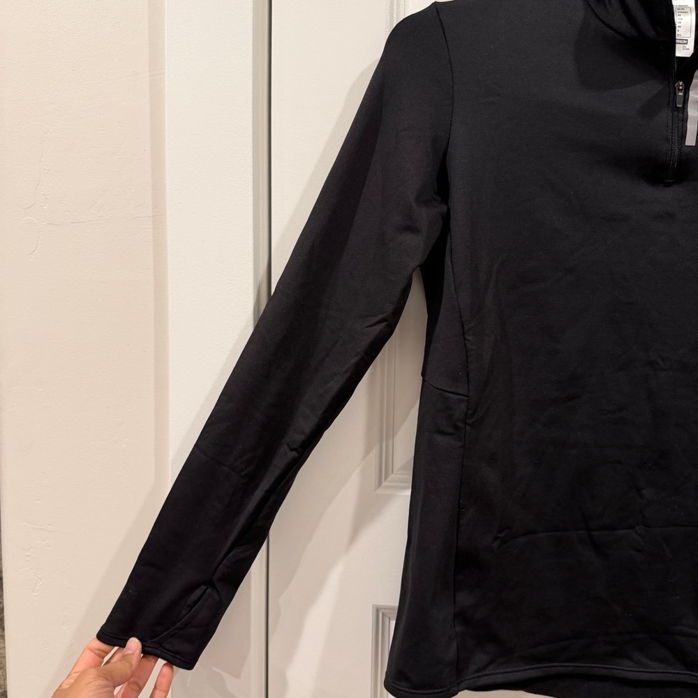 Decathlon Women’s Black Activewear Long Sleeves Top Half Zipper sz S - Picture 5 of 6